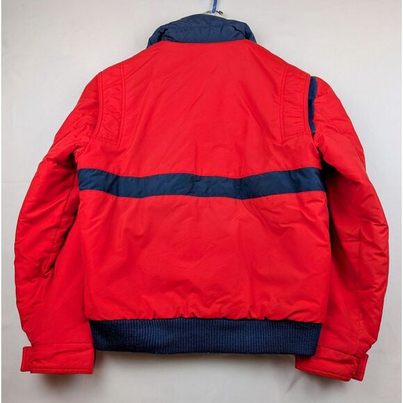 Vintage Field & Stream Jacket Men's Medium Red Windbreaker Collared Full-Zip - Picture 6 of 6